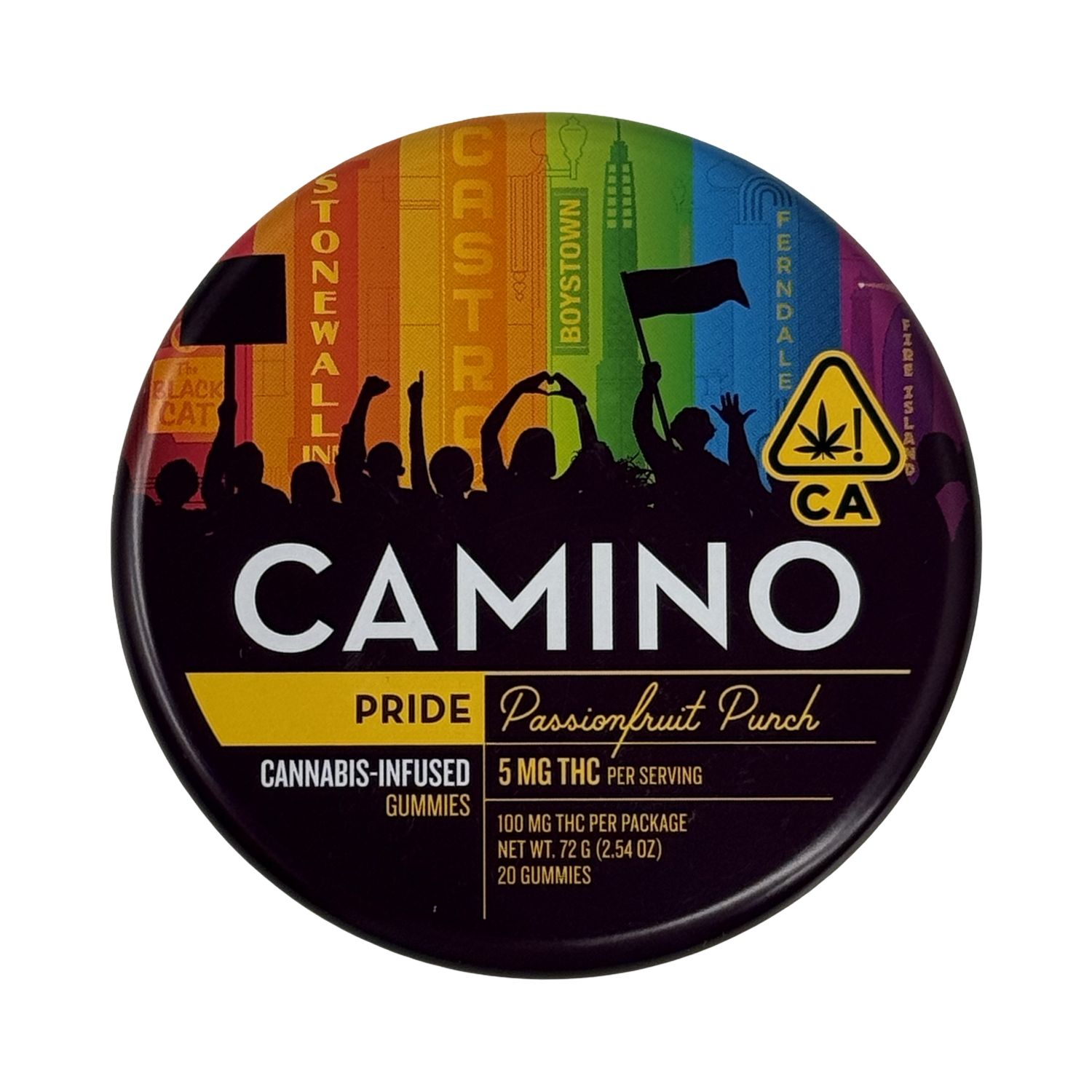 KIVA Camino-Cannabis Infused Edible &quot;Pride&quot; Passionfruit Punch - Hybrid