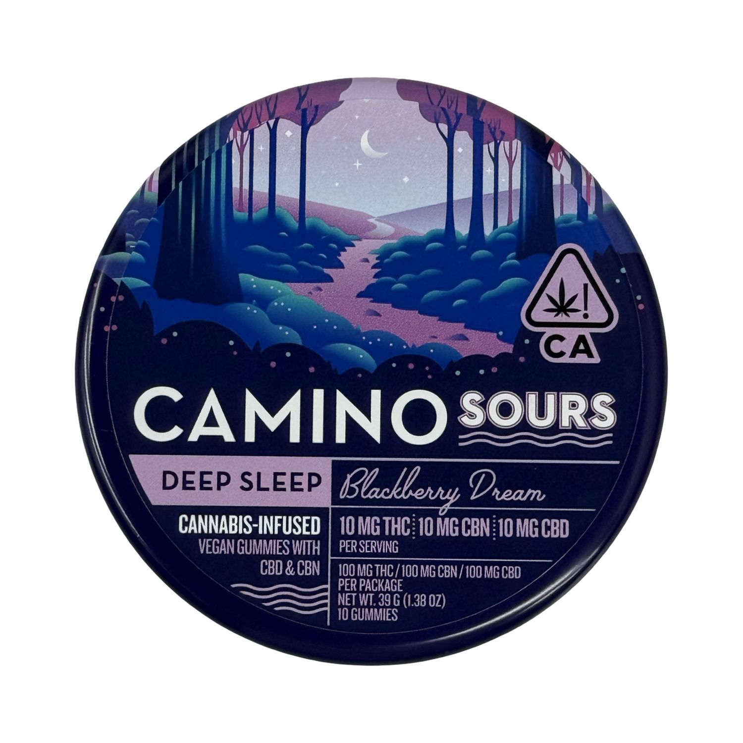 KIVA Camino-Cannabis Infused Edible &quot;Deep Sleep&quot; Blackberry Dream - Indica