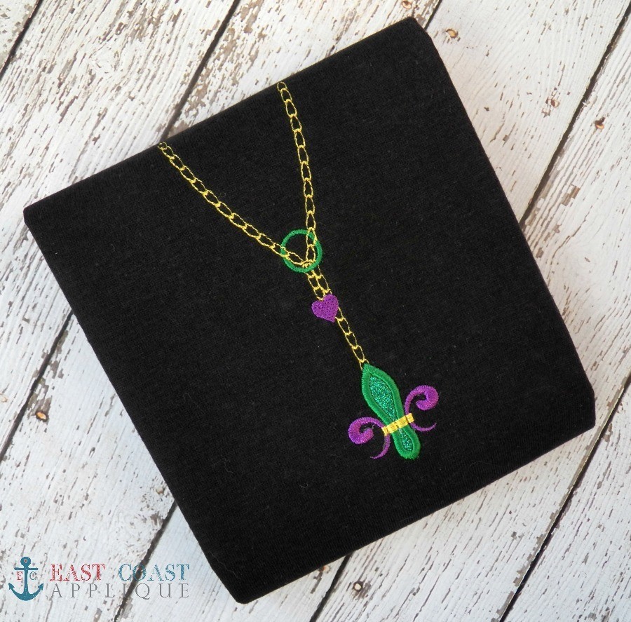 Mardi Gras Drop Necklace