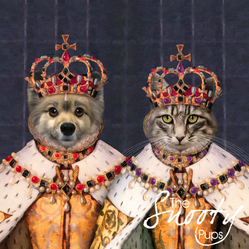 Queen Couple Pet Portrait