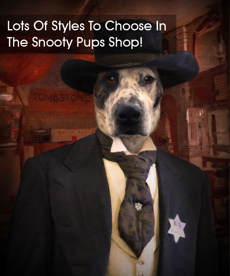 Wyatt Earp Cowboy Custom Dog Portrait