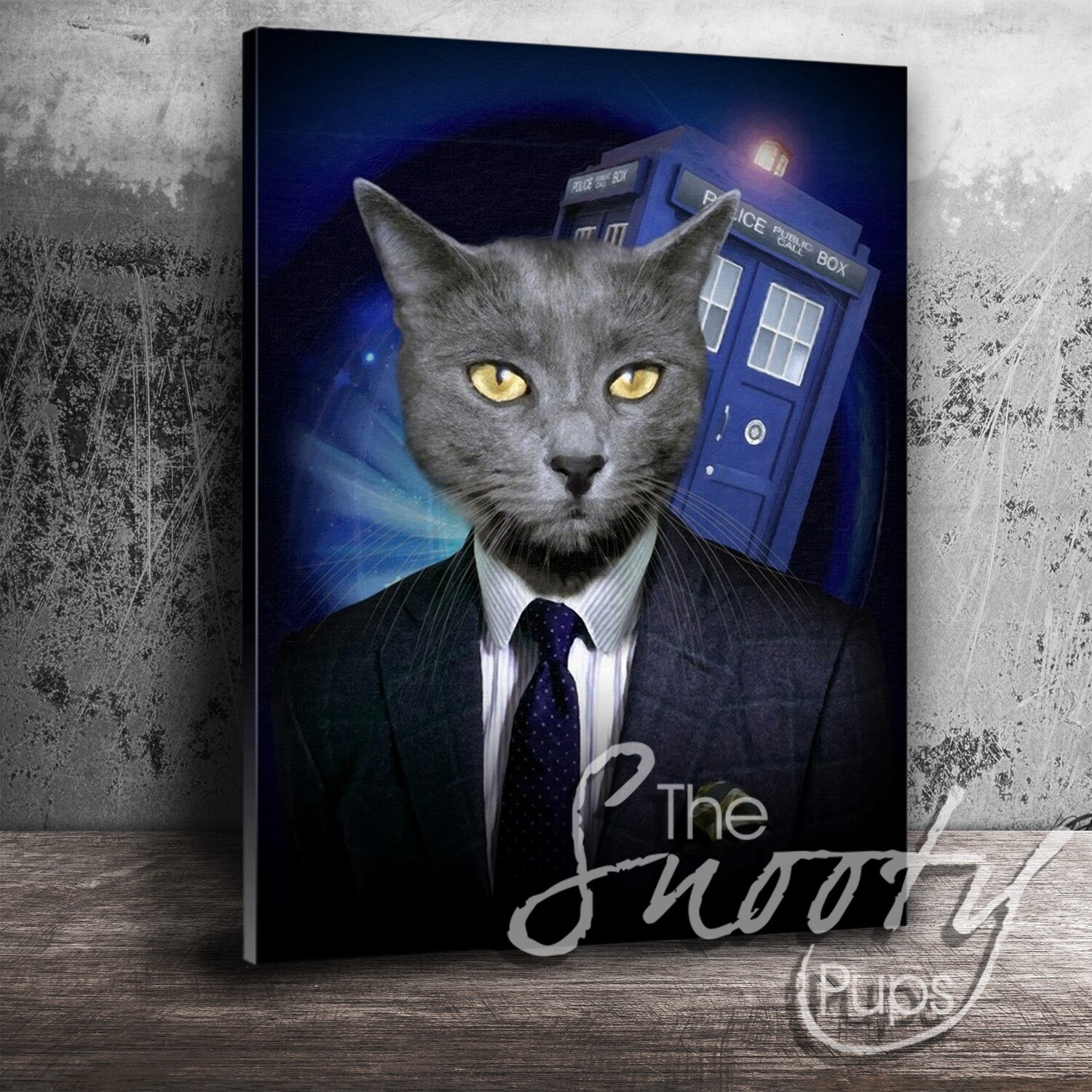 Dr Who Cat Portrait - Pet portraits in costume