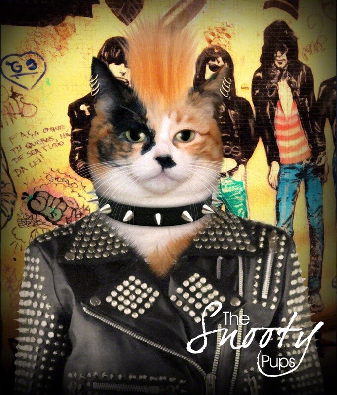 Punk Cat Portrait - Custom Cat Portrait