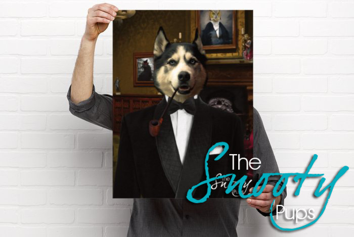 dog in smoking jacket