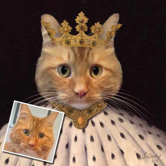 King Cat Portrait - Pet portraits in costume