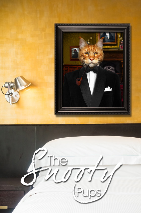 cat in smoking jacket