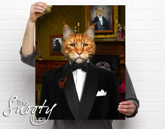 cat in smoking jacket