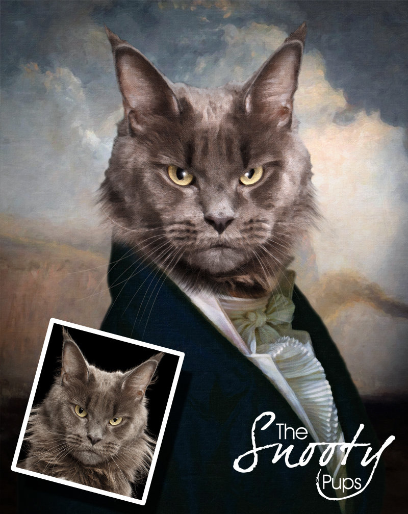 Vintage Custom Cat Portrait - Gentleman
