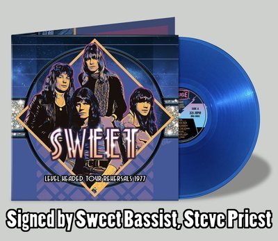 Sweet "Level Headed Tour Rehearsals 1977" -- Limited Edition Blue Vinyl SIGNED BY STEVE PRIEST