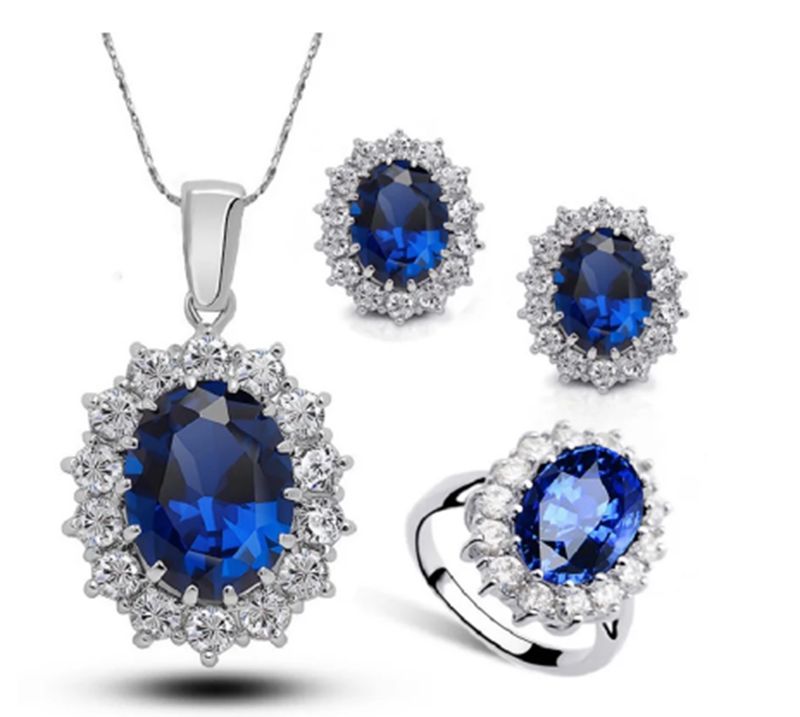 Srebrny komplet biżuterii &quot;diamond&quot;