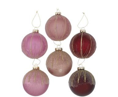 Komplet 6 ozdób choinkowych „Philina”, O 8 cm Komplet 6 ozdób choinkowych „Philina”, O 8 cm