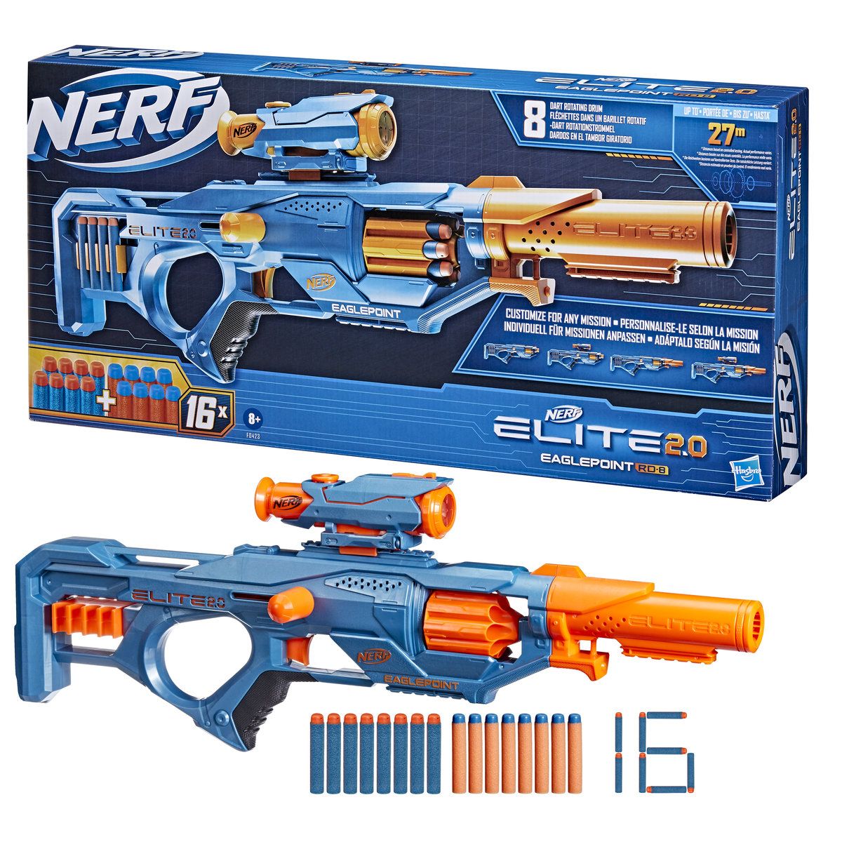 NERF wyrzutnia Elite 2.0 Eaglepoint Rd - 8+ 16 strzałek NERF wyrzutnia Elite 2.0 Eaglepoint Rd - 8+ 16 strzałek