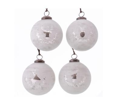 Komplet 4 ozdób choinkowych „Reinja”, O 10, wys. 11 cm Komplet 4 ozdób choinkowych „Reinja”, O 10, wys. 11 cm