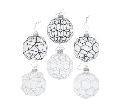 Komplet 6 ozdób choinkowych „Melin”, O 8, wys. 9 cm Komplet 6 ozdób choinkowych „Melin”, O 8, wys. 9 cm