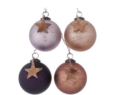 Komplet 4 ozdób choinkowych „Fenjol”, O 10, wys. 11 cm Komplet 4 ozdób choinkowych „Fenjol”, O 10, wys. 11 cm