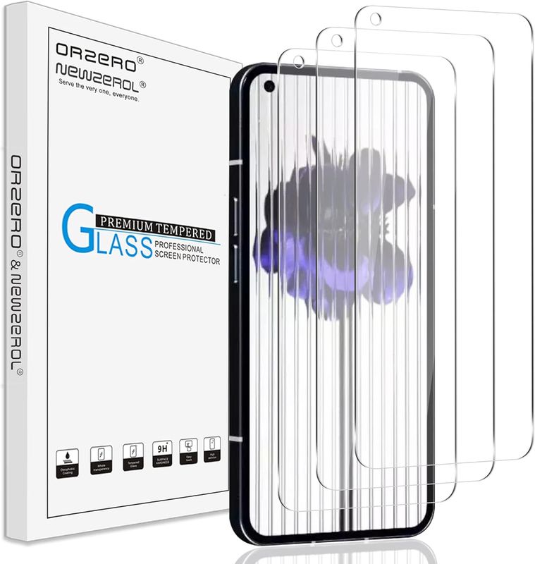 NEWZEROL 3 sztuki pancernego szkła ochronnego, kompatybilne z telefonami Nothing (1) NEWZEROL 3 sztuki pancernego szkła ochronnego, kompatybilne z telefonami Nothing (1)