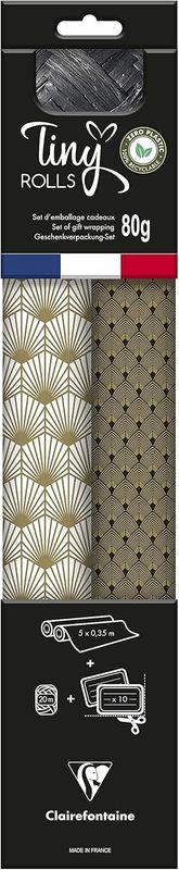 Clairefontaine 223891C – Zestaw do pakowania prezentów „Zero plastiku” – Zestaw 2 rolki Clairefontaine 223891C – Zestaw do pakowania prezentów „Zero plastiku” – Zestaw 2 rolki