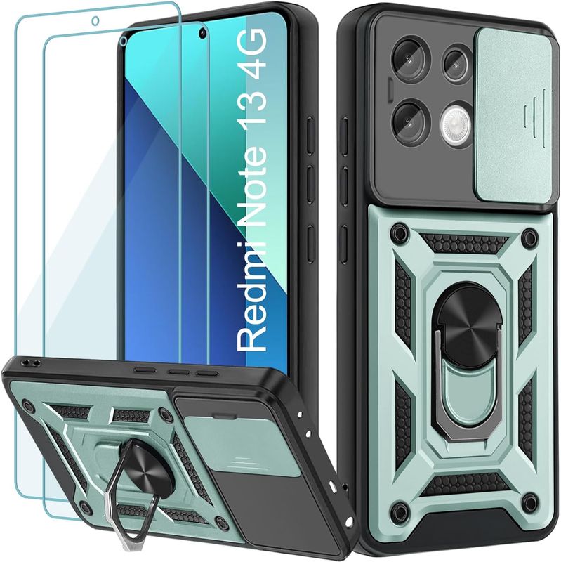 Yohii Etui Xiaomi Redmi Note 13 4G, z 2 sztukami szkła hartowanego Yohii Etui Xiaomi Redmi Note 13 4G, z 2 sztukami szkła hartowanego