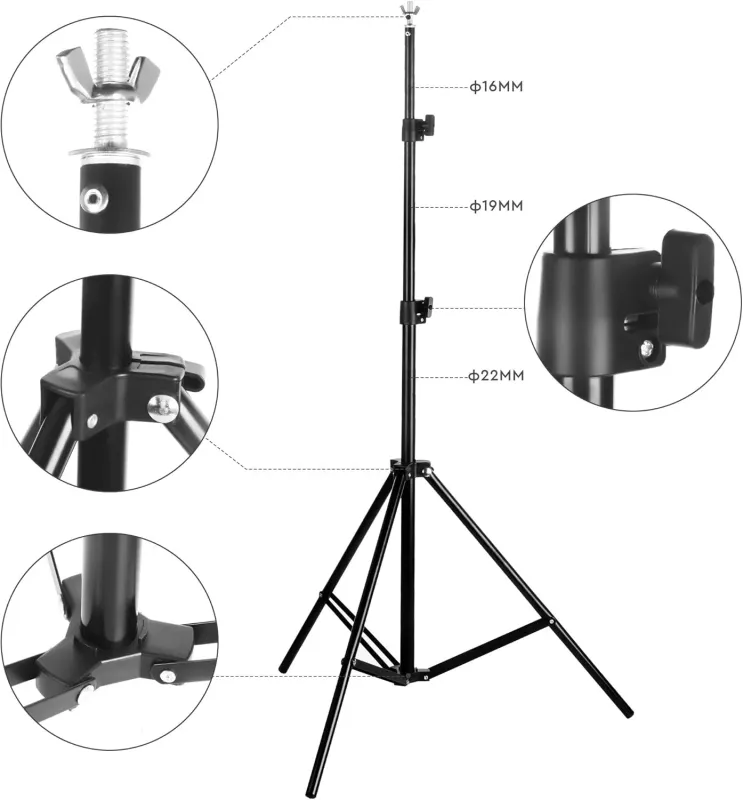BDDFOTO Stojak na tło fotograficzne 2x3 m do studia portrety foto video BDDFOTO Stojak na tło fotograficzne 2x3 m do studia portrety foto video