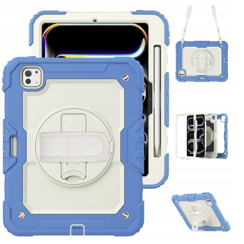 Etui do iPad Pro 11"/iPad Air4/5 z Paskiem na Ramie Niebieskie Etui do iPad Pro 11"/iPad Air4/5 z Paskiem na Ramie Niebieskie