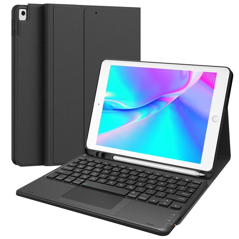 Earto Etui z Klawiaturą i Touchpadem do iPad 9. Generacji (10,2”) – Bluetooth 2-kanałowe Earto Etui z Klawiaturą i Touchpadem do iPad 9. Generacji (10,2”) – Bluetooth 2-kanałowe