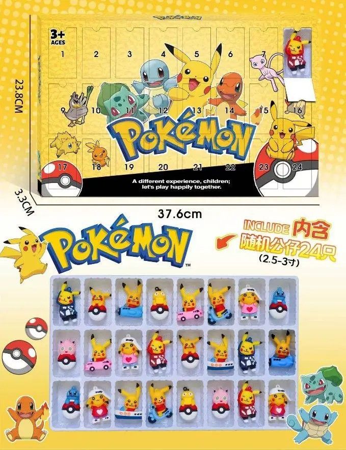 kalendarz adwentowy Pokémon 24 figurki kalendarz adwentowy Pokémon 24 figurki