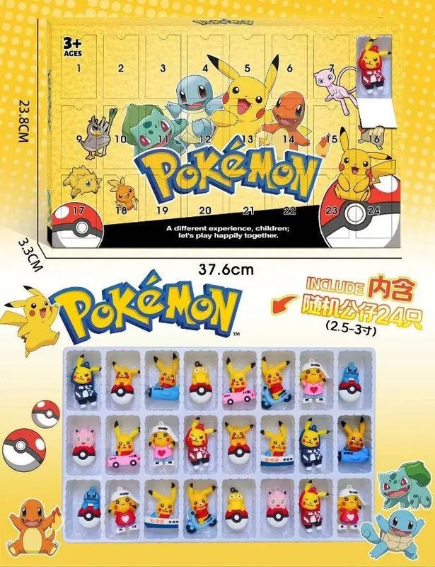 kalendarz adwentowy Pokémon 24 figurki kalendarz adwentowy Pokémon 24 figurki