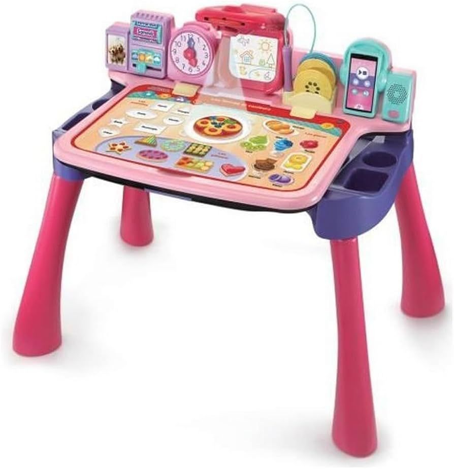 VTech 5-w-1 Magic Table / Mesa Interactiva — stolik edukacyjny z projektorem, rysowaniem, tablicą dla dzieci 3-6 lat VTech 5-w-1 Magic Table / Mesa Interactiva — stolik edukacyjny z projektorem, rysowaniem, tablicą dla dzieci 3-6 lat