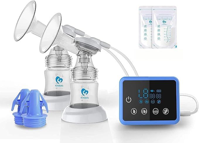 Laktator, przenośna bezprzewodowa laktator Bellababy z ekranem dotykowym LCD, akumulator bez użycia rąk laktator elektryczny z 4 trybami i 9 poziomami