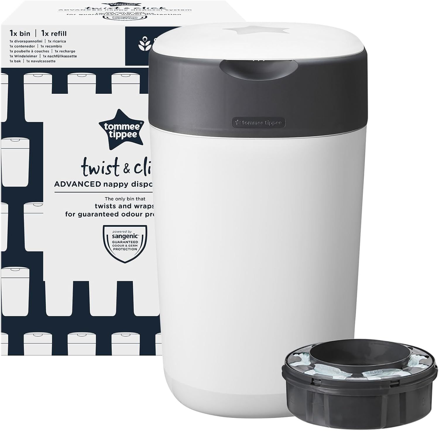 Tommee Tippee Twist &amp; Click – Jedyny kosz, który kręci i zamyka zapachy (i zarazki) na kłódkę