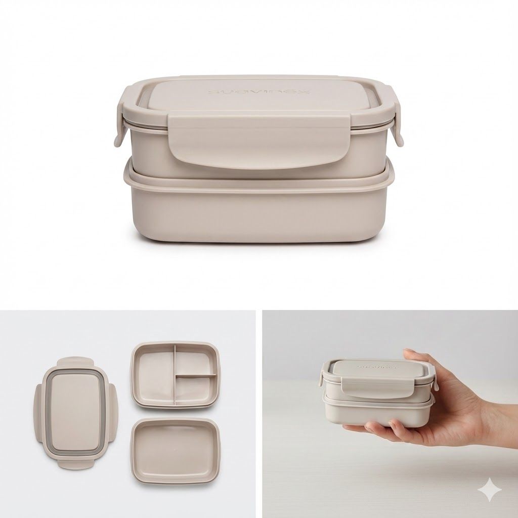 Suavinex Bentoo Lunch Box - Zestaw Talerzy 2w1