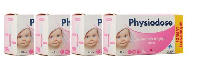 ZESTAW XL: 160 Ampułek Sól Fizjologiczna Gilbert Physiodose (4x40 szt.) Sterylny. Bezpieczny. Niezbędny w każdej apteczce.