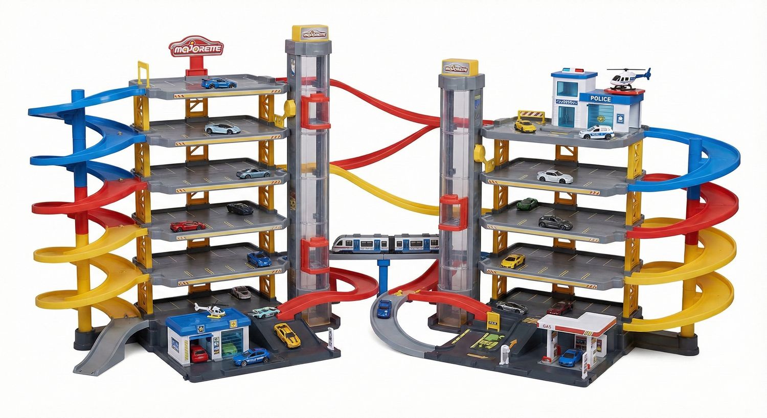 MAJORETTE SUPER CITY GARAGE 7 Poziomów | 128 cm Szerokości | Windy i Auta