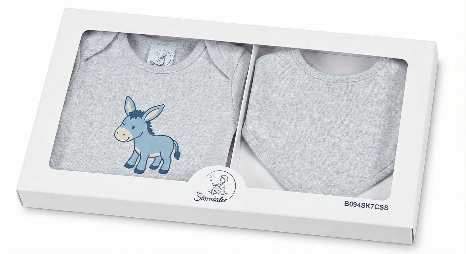 Personalizowany Zestaw Prezentowy Sterntaler Emmi – Body + Śliniak. Unikalny Prezent na Narodziny lub Chrzest!