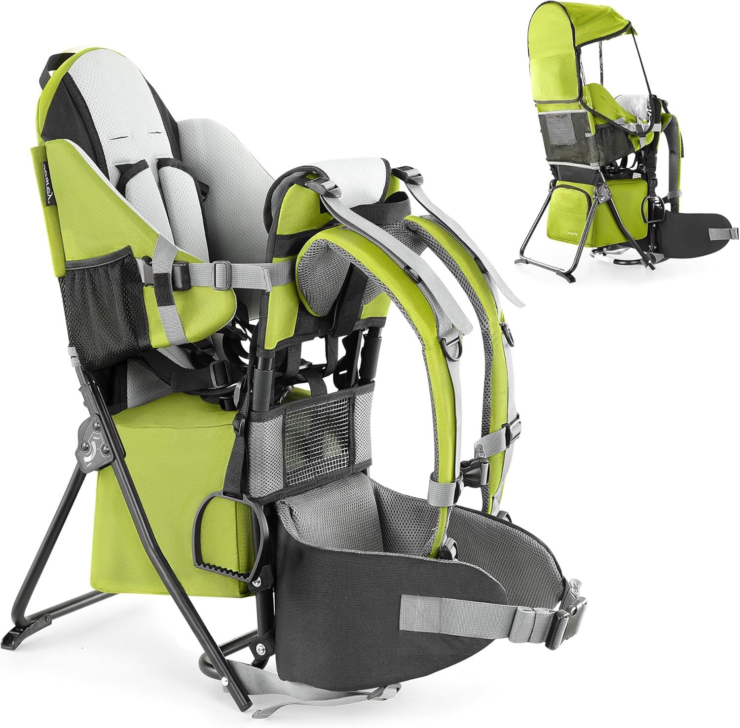 Plecak turystyczny dla malucha na zewnątrz nosidełko na plecy dziecka (zielony)