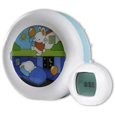 🌙 Claessens’ Kids Kid’Sleep Moon Sleeptrainer &amp; Lampka Nocna dla Dzieci | White / Blue
