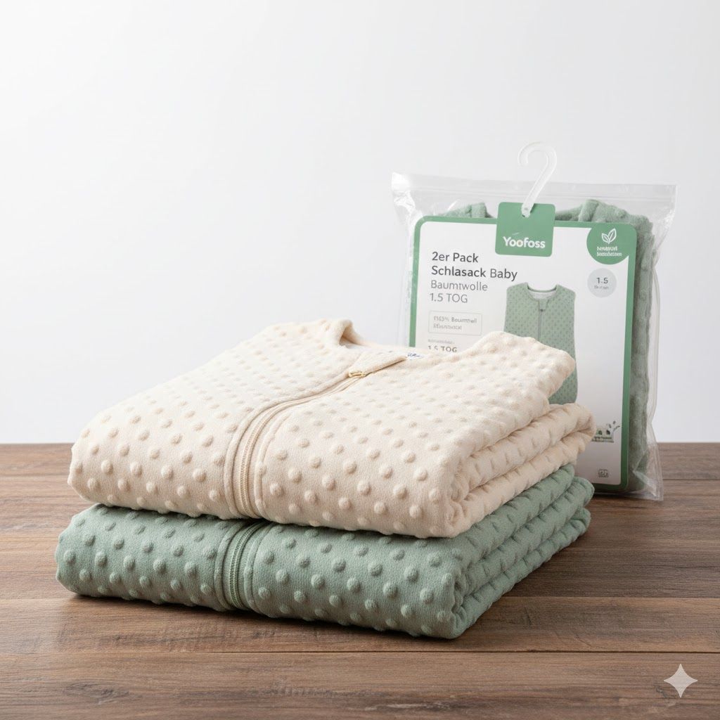 Yoofoss Premium – Zestaw 2 Śpiworków Niemowlęcych (1.5 TOG)
