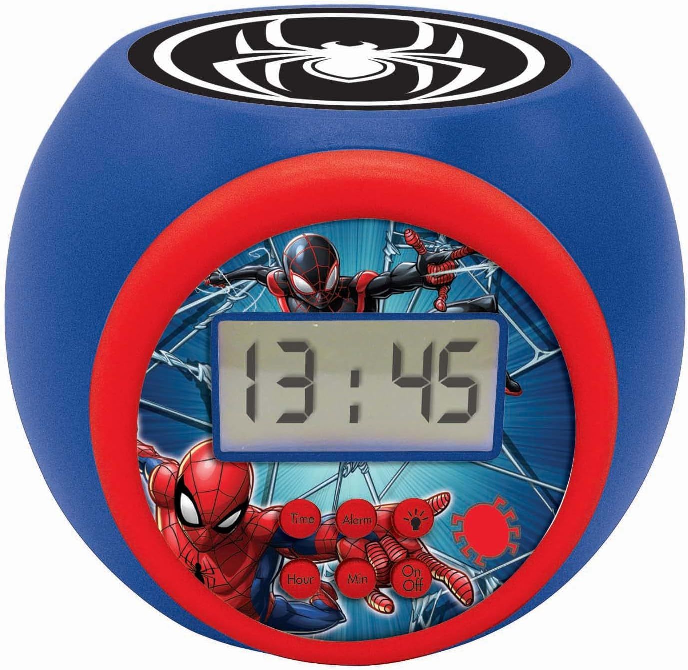 Lexibook Marvel Spider-Man – Budzik z Projektorem Czasu, Lampką Nocną i Funkcją Drzemki | RL977SP Lexibook Marvel Spider-Man – Budzik z Projektorem Czasu, Lampką Nocną i Funkcją Drzemki | RL977SP