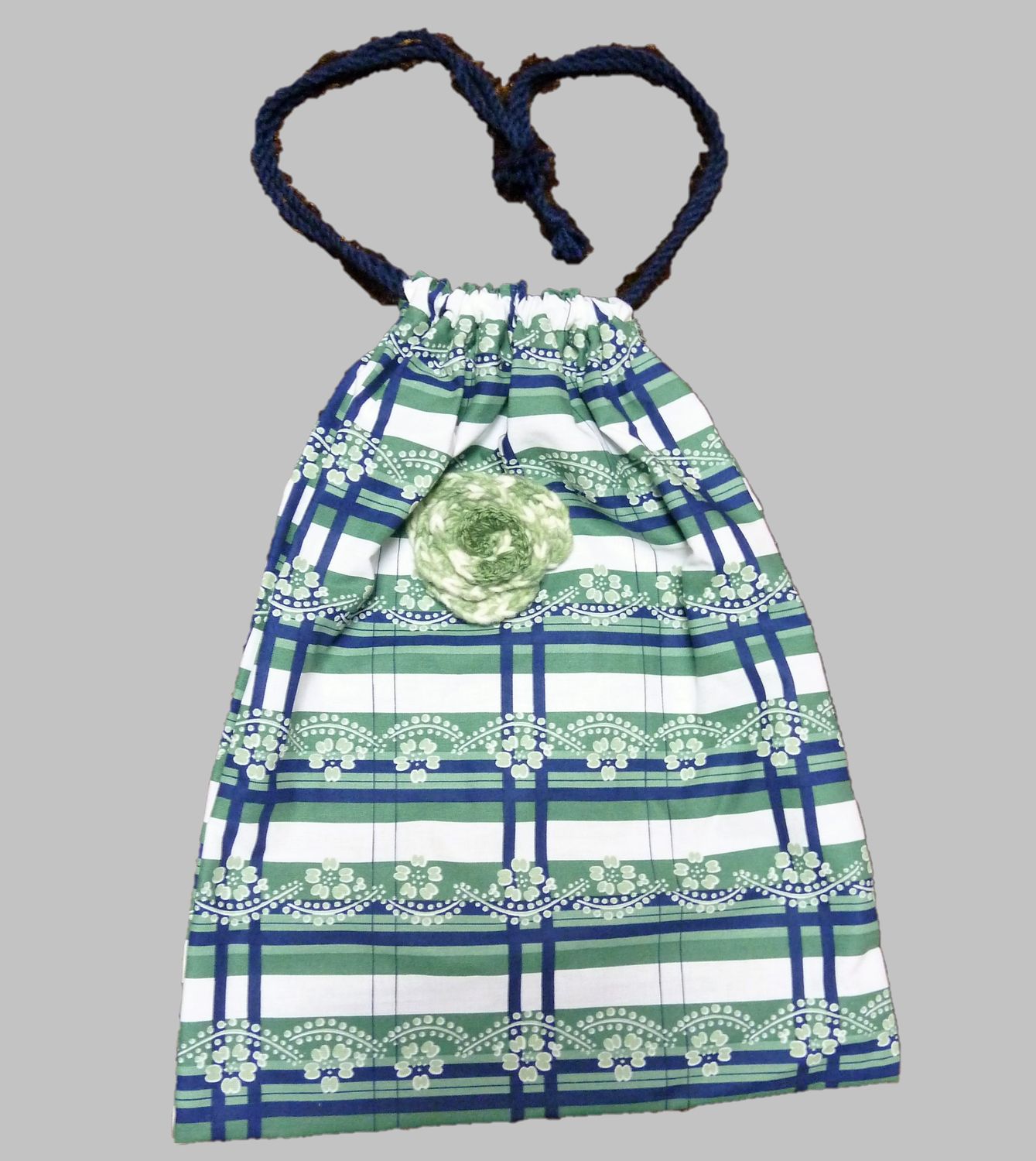 Geschenkbeutel 30 x 40 cm grüne Blume