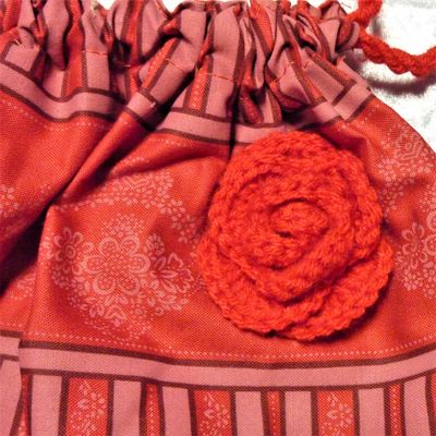 Geschenkbeutel 30 x 40 cm rote Rose