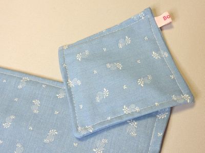 Platz-Set/ Tisch-Set "Streublümchen" blau
