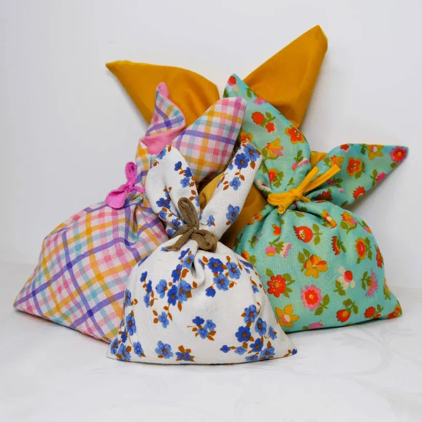 Geschenkbeutel-Set mit "Hasenöhrchen"