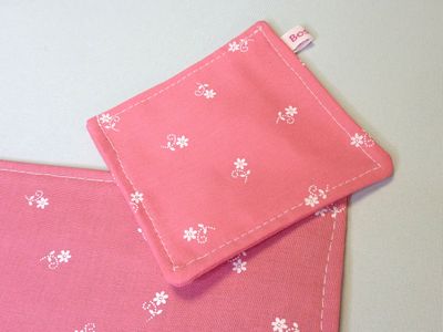 Platz-Set/ Tisch-Set "Streublümchen" rosa