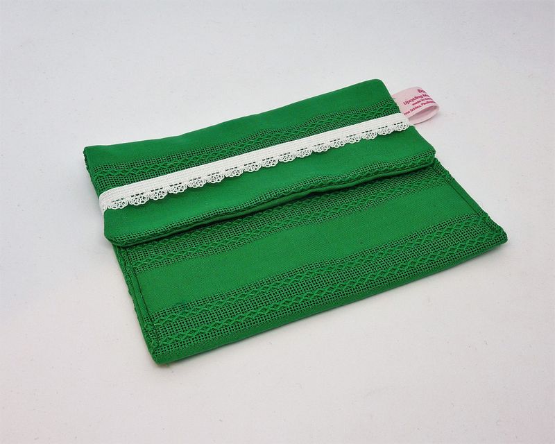 Kleines Täschchen aus Baumwolle &amp; Leinen – handgefertigtes Einzelstück