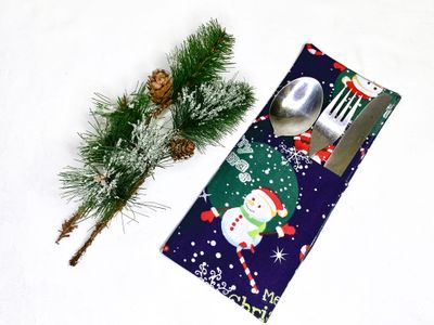 Bestecktasche mit Weihnachtsmotiv Bestecktasche mit Weihnachtsmotiv