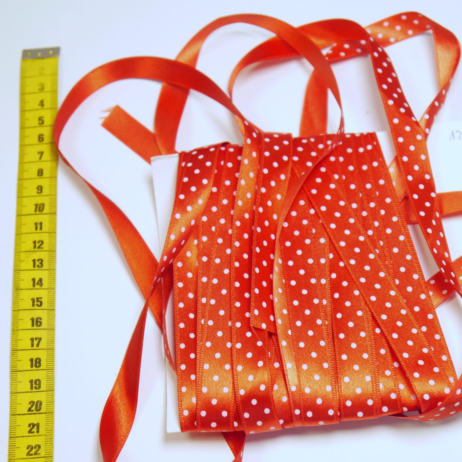 Schleifenband Rot mit weißen Punkten