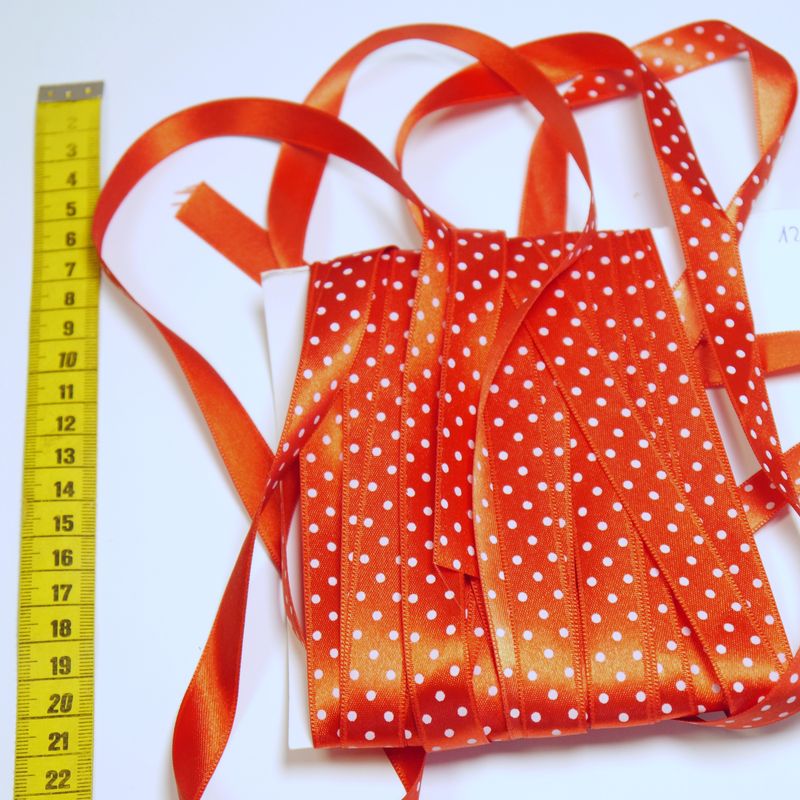 Schleifenband Rot mit weißen Punkten