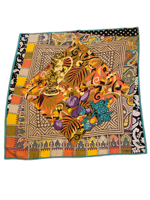 Louis Féraud Vintage-Seidentuch – kunstvoll &amp; expressiv