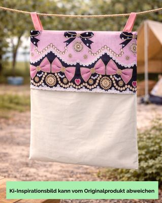 Wäschesammler mit Perlen-/ und Schleifenmotiv