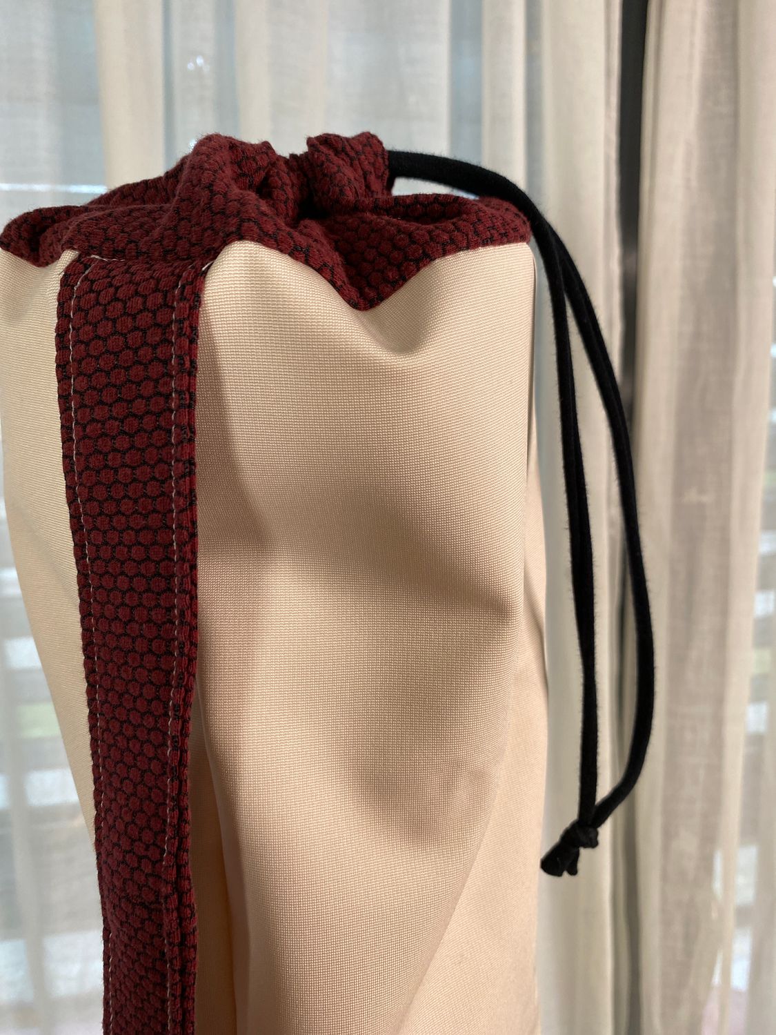 Yogamatten-Hülle – edle Details &amp; Handmade, creme-rot